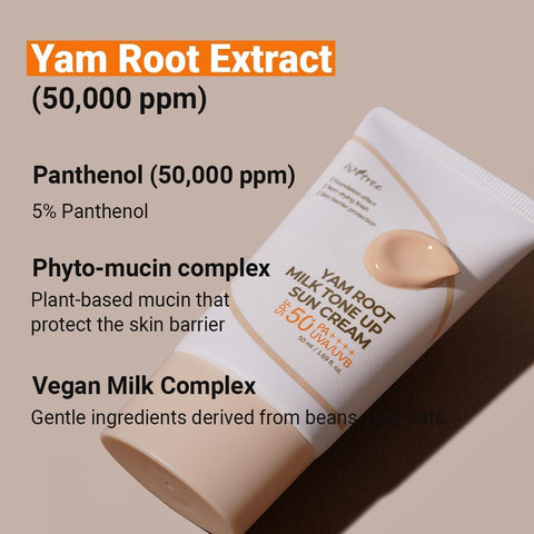 IsNtree Yam Root Milk Tone Up Sun Cream SPF 50+ PA++++