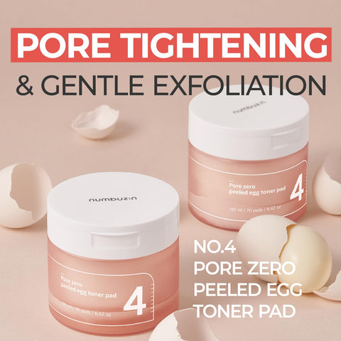 numbuzin No.4 Pore Zero Peeled Egg Toner Pad