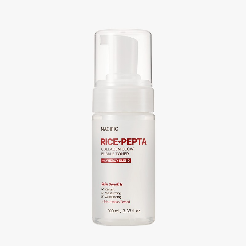 NACIFIC RICE+PEPTA Collagen Glow Bubble Toner, 100ml / 3.38 oz