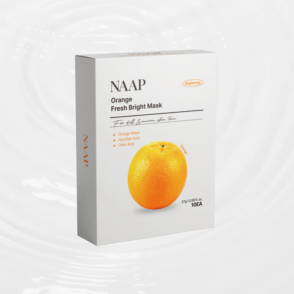 NAAP Orange Fresh Bright Mask Pack - 10 Sheets