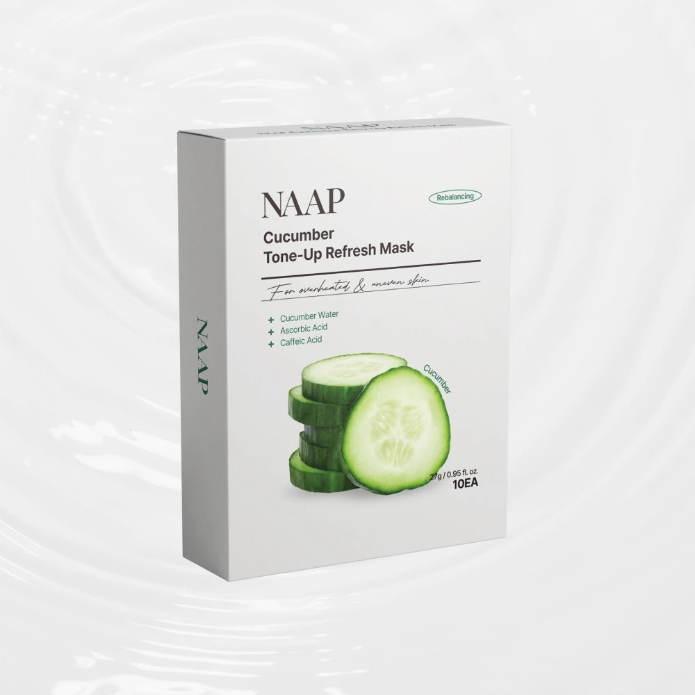 NAAP Cucumber Tone-Up Refresh Mask Pack - 10 Sheets