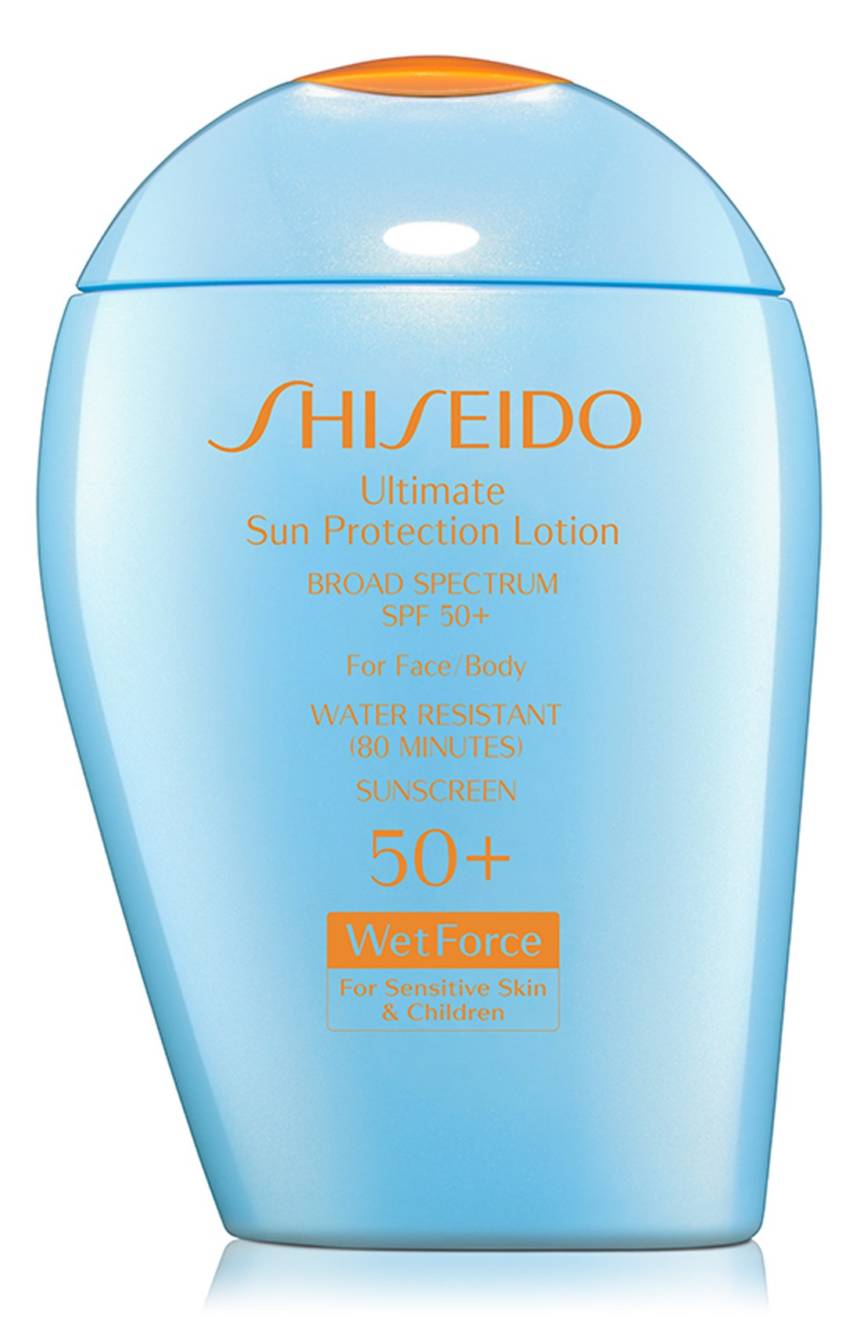 Shiseido Ultimate Sun Protection Lotion WetForce for Sensitive Skin and Children SPF 50+