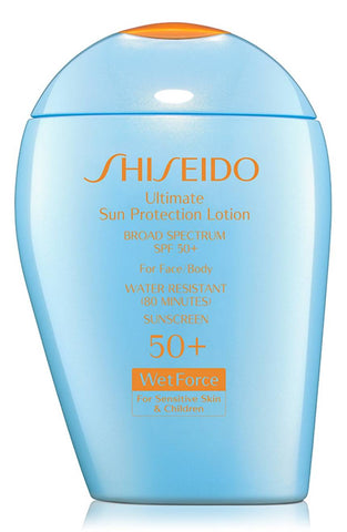 Shiseido Ultimate Sun Protection Lotion WetForce for Sensitive Skin and Children SPF 50+