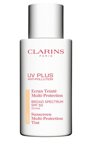 Clarins UV PLUS Anti-Pollution Broad Spectrum SPF 50 Tinted Sunscreen Multi-Protection - Light