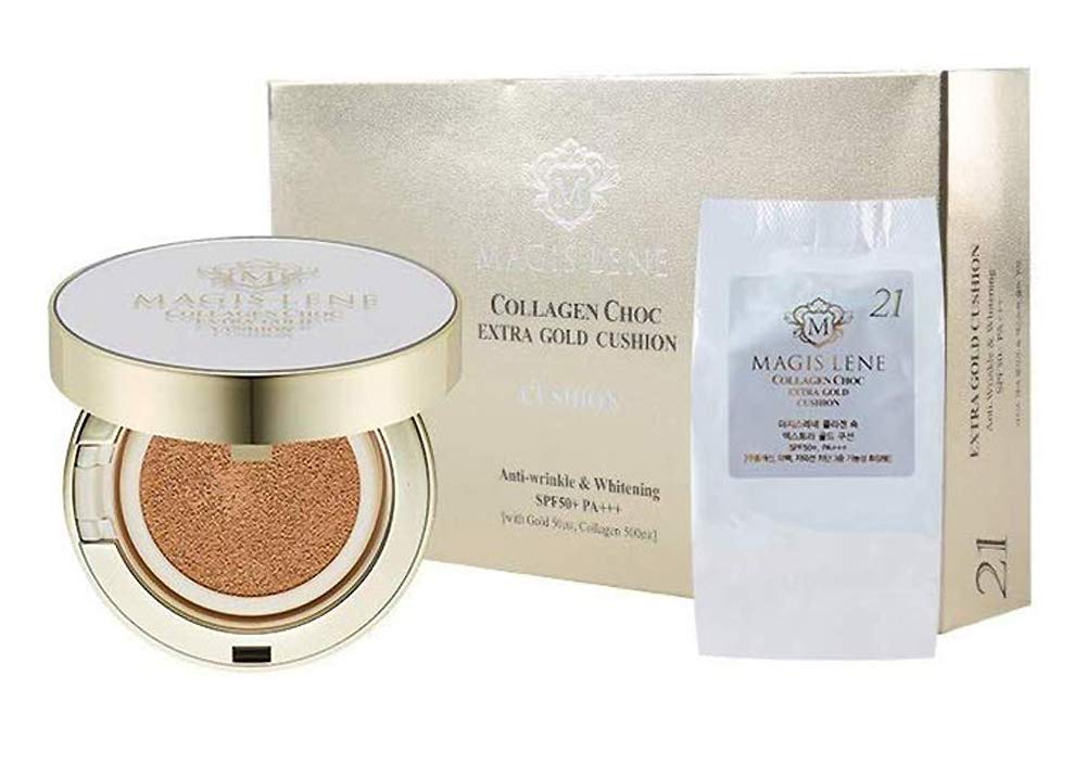 MAGIS LENE Collagen Choc Extra Gold Cushion SPF 50 PA++ with Refill Set