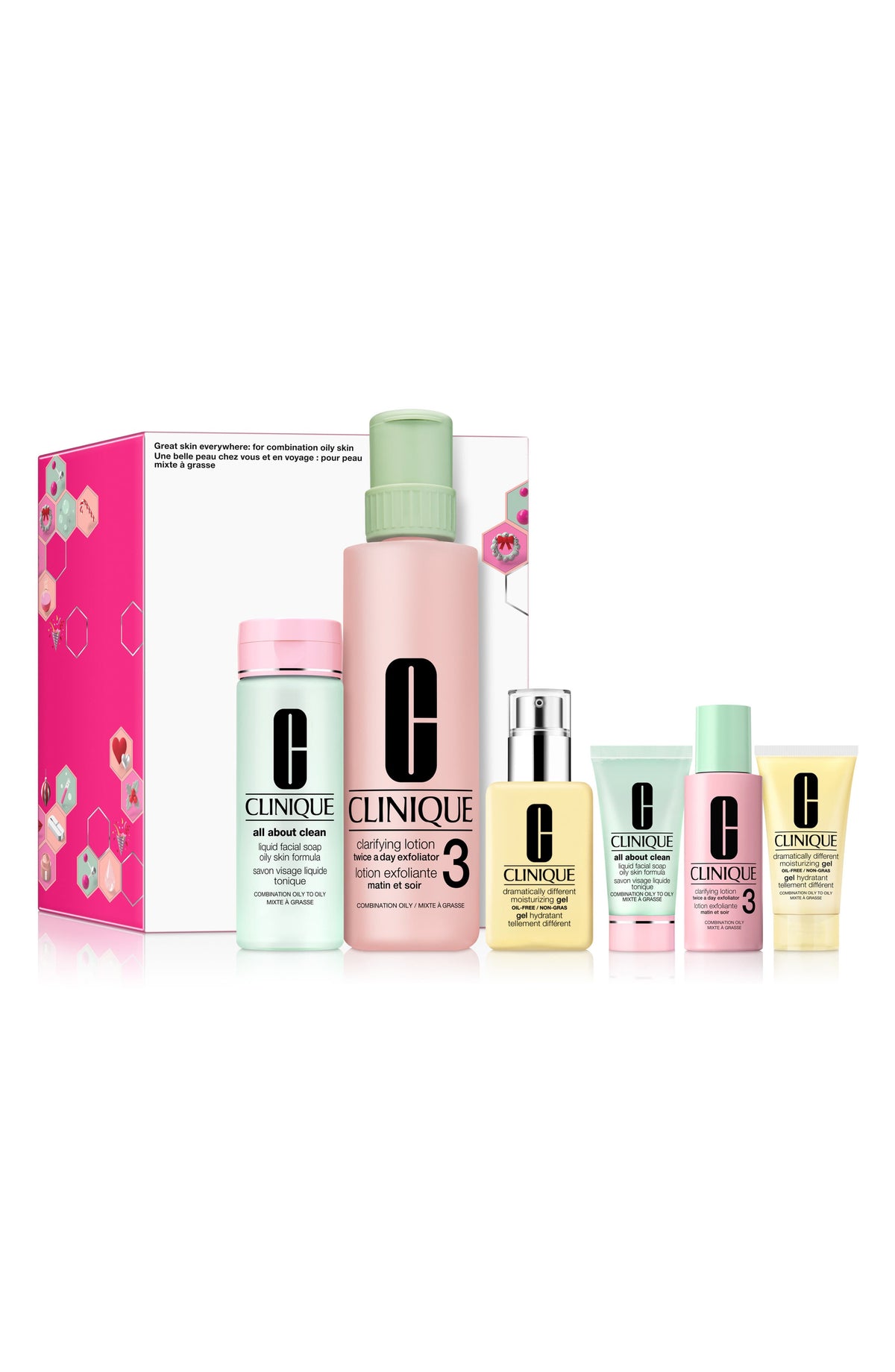 Clinique Great Skin Everywhere Set: For Combination Oily Skin (Value $107.50)