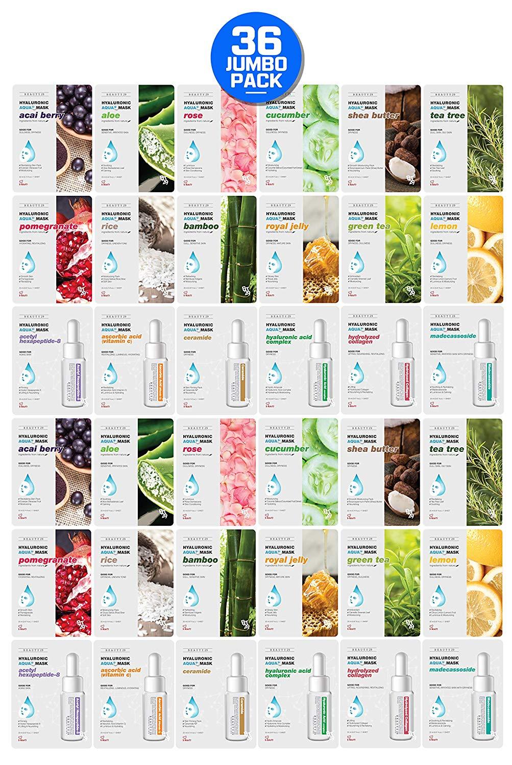 Beauty29 Hyaluronic Aqua Plus Essence Sheet Mask 36 Combo - eCosmeticWorld