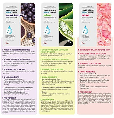 BEAUTY29 Hyaluronic Aqua Plus Essence Full Face Facial Sheet Mask 18 Sheets Combo Pack - eCosmeticWorld