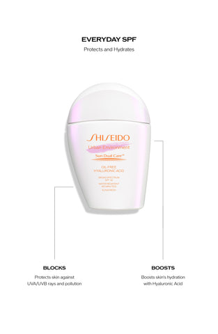 Shiseido Urban Environment Sun Dual Care Oil-Free with Hyaluronic Acid SPF 42, 30mL