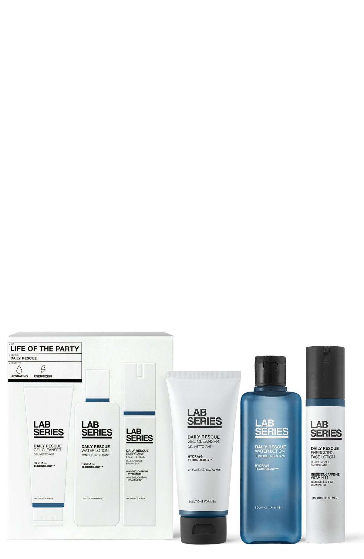 Lab Series Skincare for Men Daily Rescue Trio Life of The Party Set