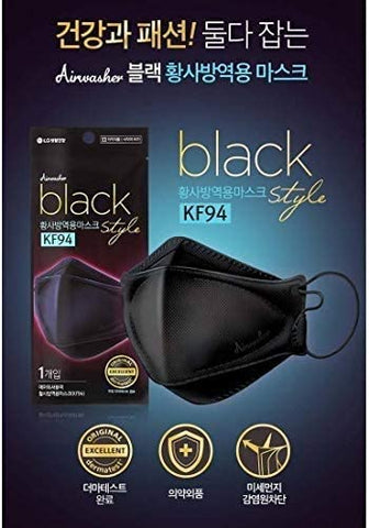 LG Airwasher Black Particulate KF94 Mask