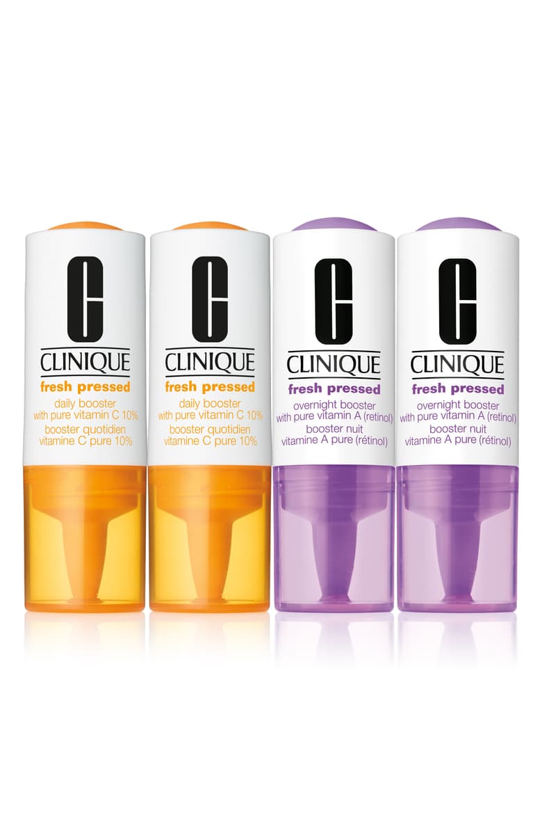 Clinique Fresh Pressed Clinical Daily + Overnight Boosters with Pure Vitamins C 10% + A (Retinol) - 2 PACK