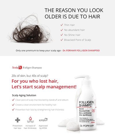 Dr.FORHAIR Folligen Shampoo Original 500ml / 16.91 fl. oz (New Version) - eCosmeticWorld
