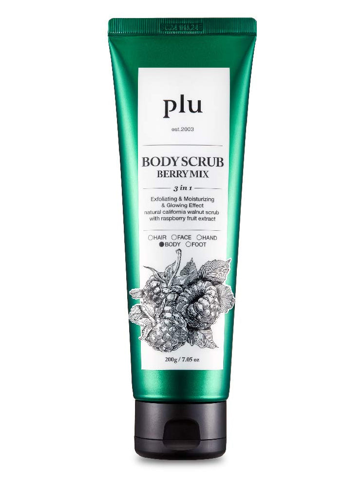 plu Body Scrub Berry Mix 3-in-1 Exfoliating & Moisturizing & Glowing Effect