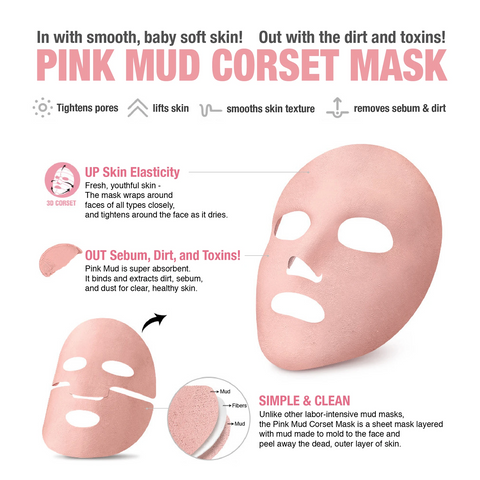 so natural Facial Design Pink Mud Mask