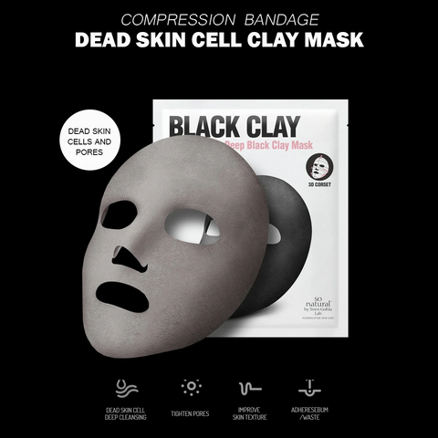 so natural Facial Design Deep Black Clay Mask