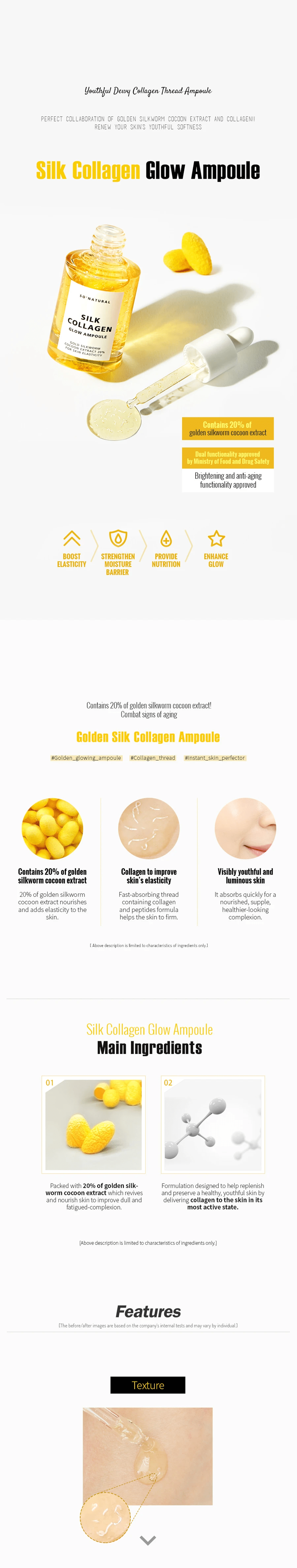 so natural Silk Collagen Glow Ampoule - eCosmeticWorld