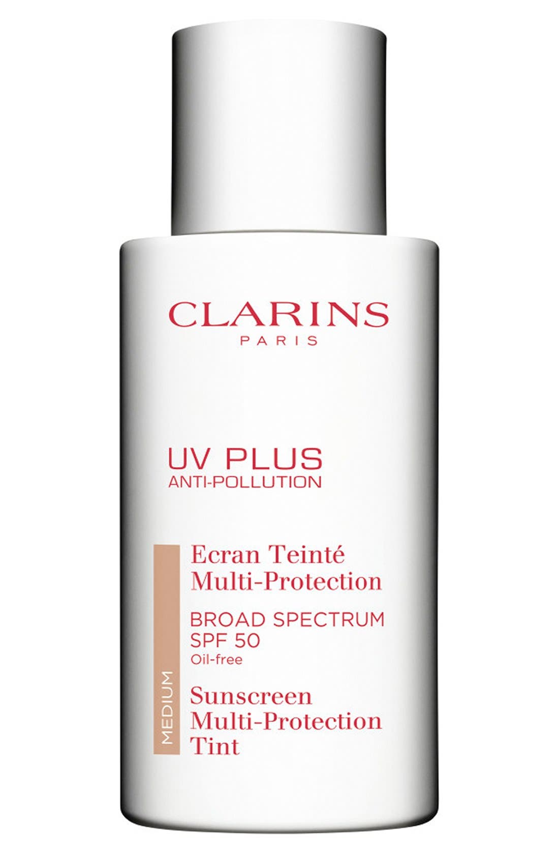 Clarins UV PLUS Anti-Pollution Broad Spectrum SPF 50 Tinted Sunscreen Multi-Protection - Medium